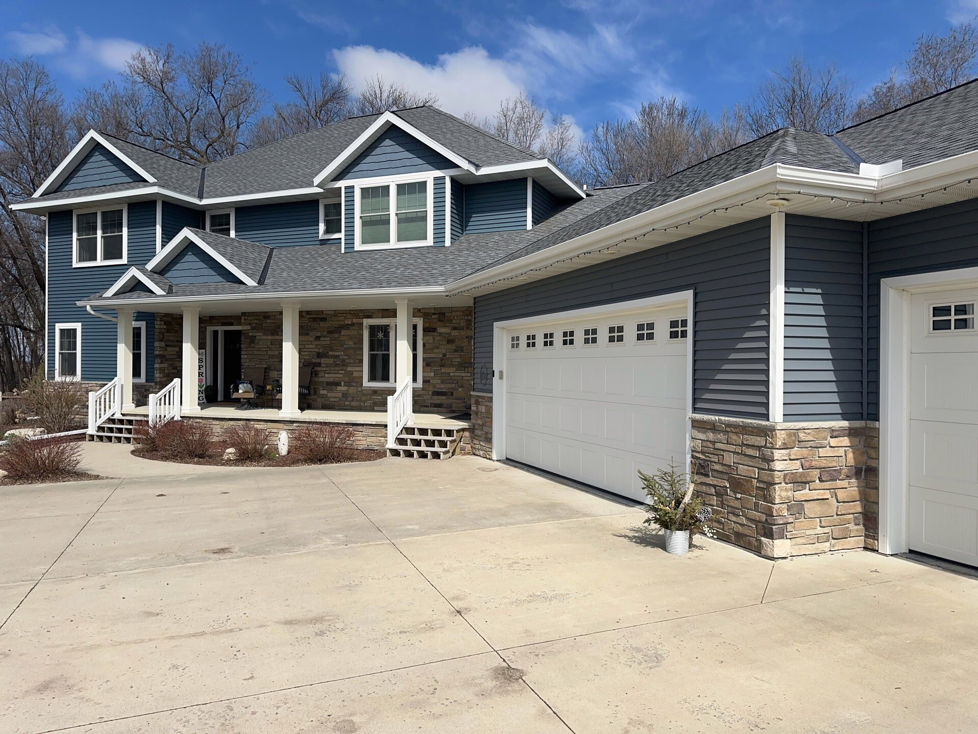Exterior of Home With Blue Siding
