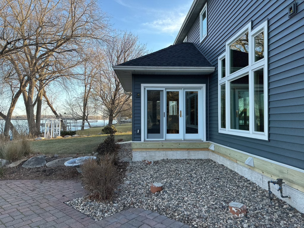 Blue House With New Windows